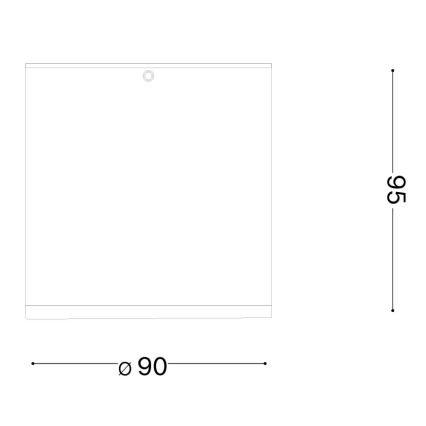 Ideal Lux - Уличный точечный светильник TECHO 1xGU10/20W/230V pr. 9 cm IP54 антрацит