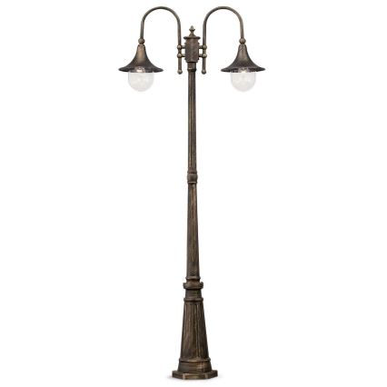 Ideal Lux - Уличная лампа CIMA 2xE27/52W/230V 216 см IP43 патина