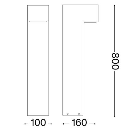 Ideal Lux - Уличная лампа SIRIO 2xG9/15W/230V IP44 антрацит