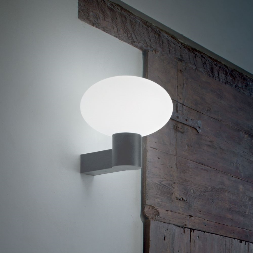 Ideal Lux - Уличный настенный светильник CLIO 1xE27/42W/230V IP44 антрацит