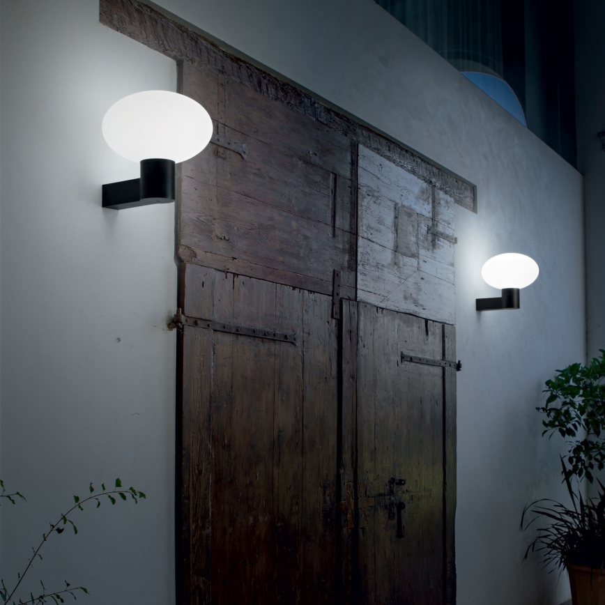 Ideal Lux - Уличный настенный светильник CLIO 1xE27/42W/230V IP44 черный
