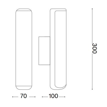 Ideal Lux - Уличный светодиодный настенный светильник ETERE LED/9,5W/230V 4000K CRI 90 IP44 черный