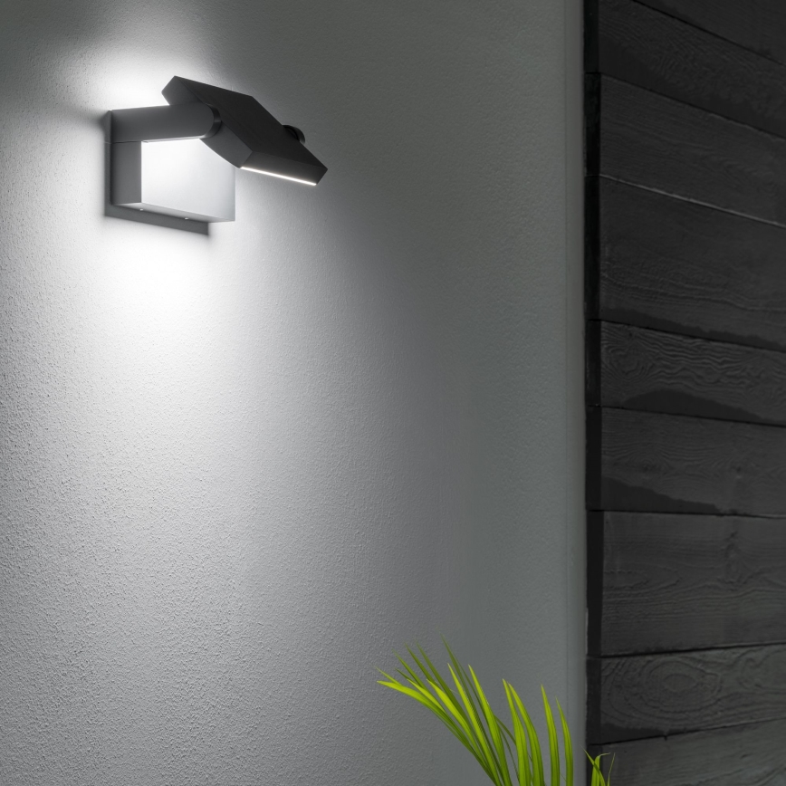 Ideal Lux - Уличный светодиодный настенный светильник SWIPE LED/21W/230V CRI 90 IP54 черный