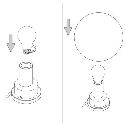 Ideal Lux - Універсальне запасне скло MAPA E27, діаметр 20 см, біле