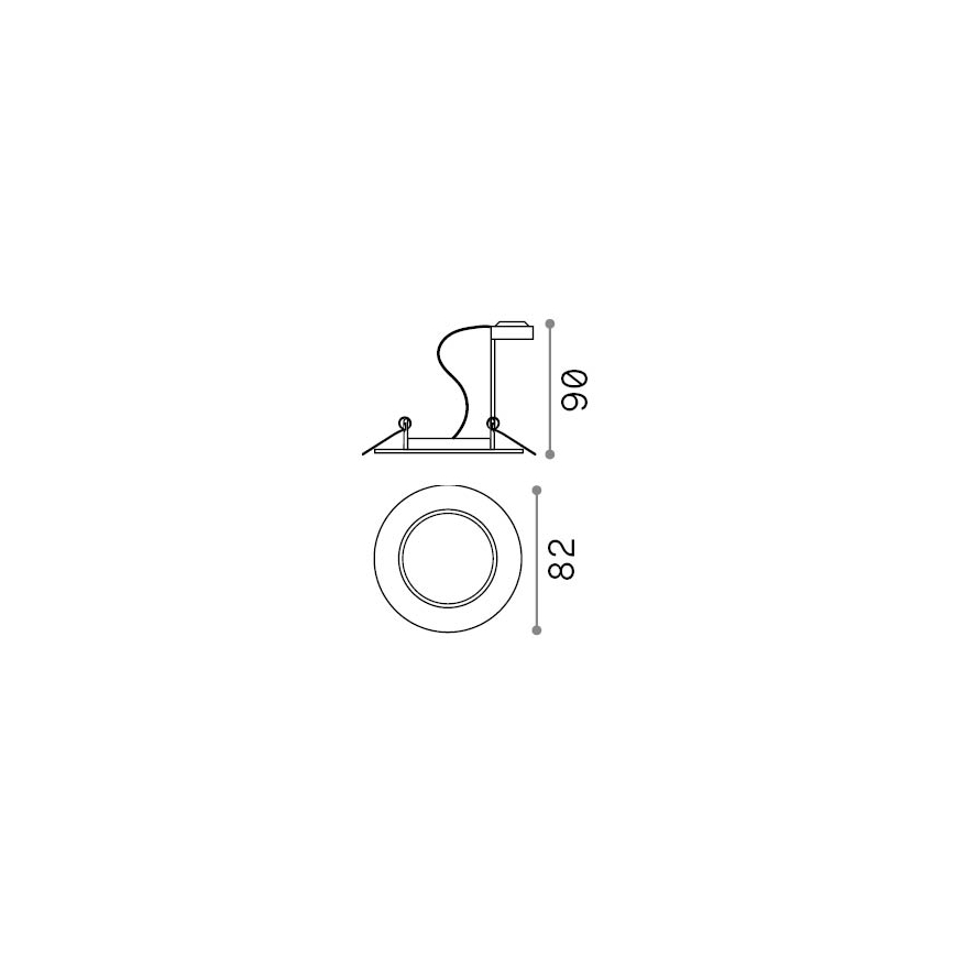 Ideal Lux - вбудований світильник SWING 1xGU10/28 Вт/230 В, діаметр 8,2 см, полірований хром