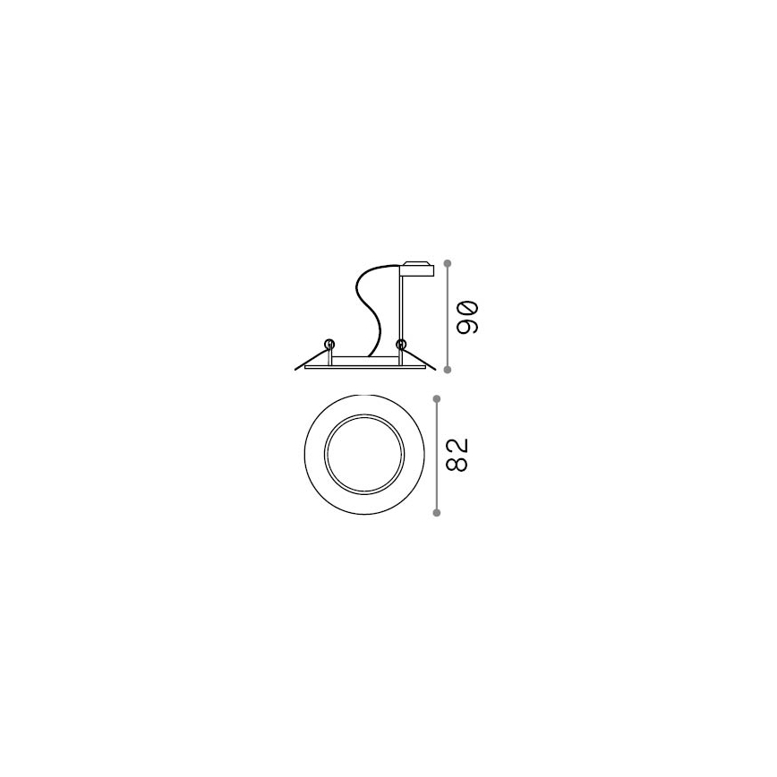 Ideal Lux - вбудований світильник SWING 1xGU10/28W/230V діаметр 8,2 см матовий хром
