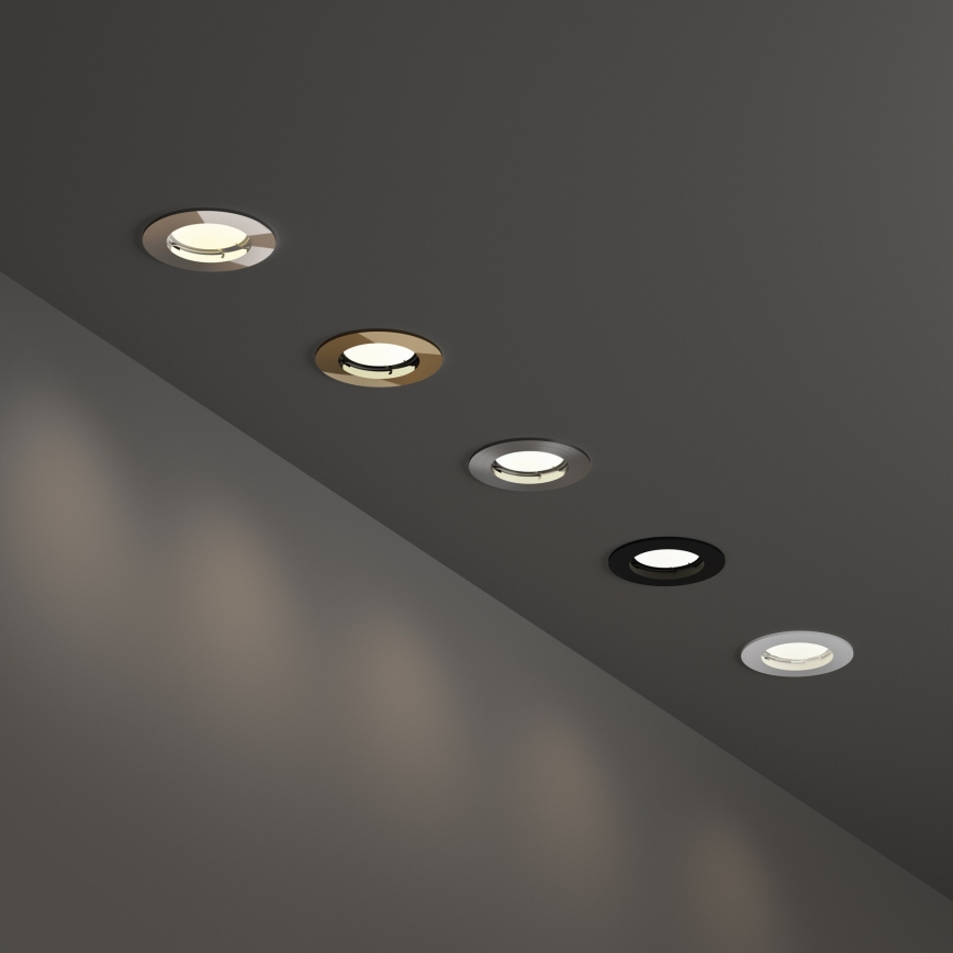Ideal Lux - Вбудований точковий світильник 1xGU10/50W/230V діам. 7,7 см матовий хром