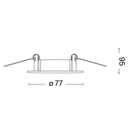 Ideal Lux - Вбудований точковий світильник 1xGU10/50W/230V діам. 7,7 см матовий хром