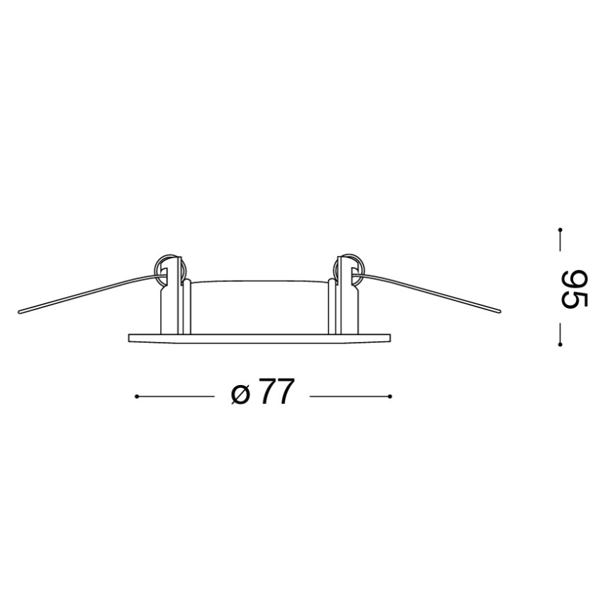 Ideal Lux - Вбудований точковий світильник 1xGU10/50W/230V діам. 7,7 см матовий хром