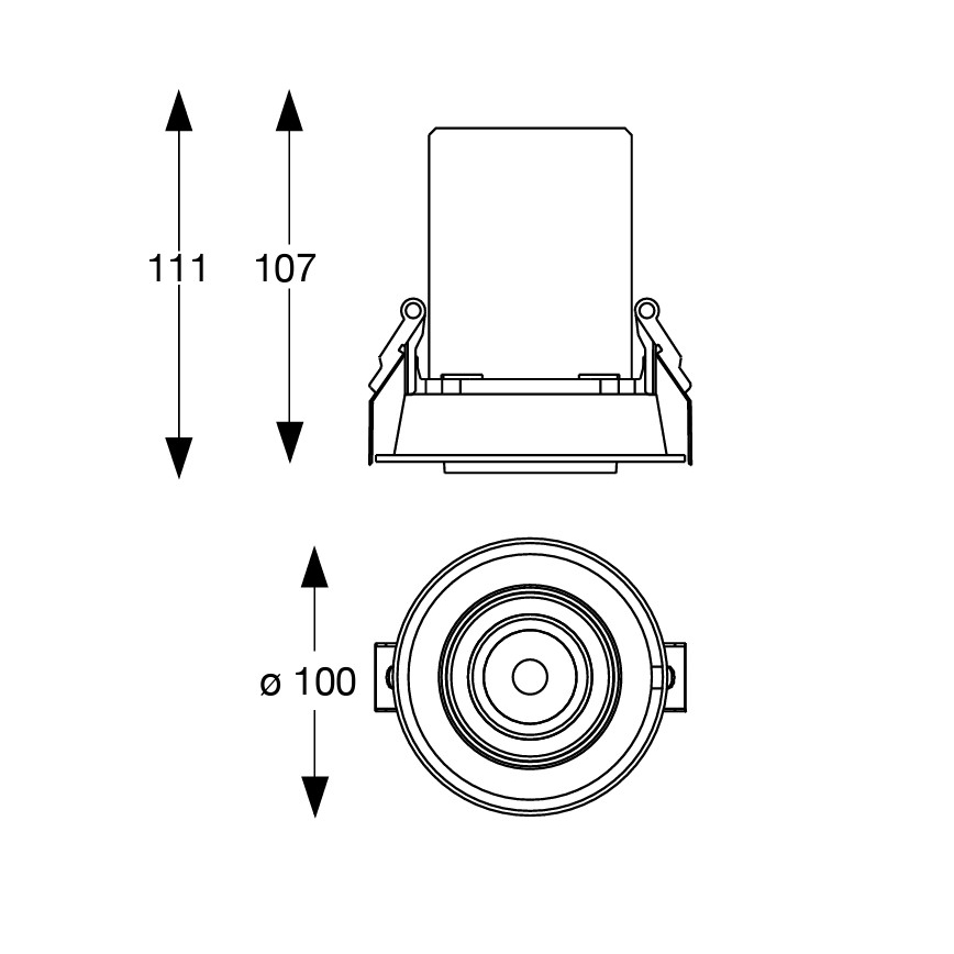 Ideal Lux - вбудований точковий світильник NOVA LED/12W/230V CRI 90, діаметр 11 см, білий