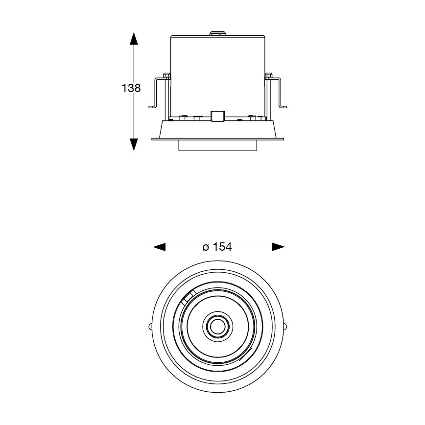 Ideal Lux - вбудований точковий світильник NOVA LED/30W/230V CRI 90 діаметр 13,8 см білий