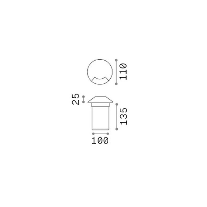 Ideal Lux - встраиваемый дорожный светильник ROCKET LED/3W/230V CRI 90 IP67 матовый хром