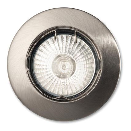Ideal Lux - Встраиваемый потолочный светильник 1xGU10/50W/230V, диаметр 7,7 см, матовый хром