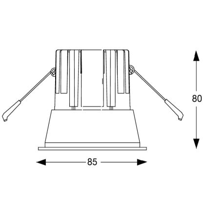 Ideal Lux - LED Встраиваемый потолочный светильник GAME TRIM LED/11W/230V 4000K CRI 90 Ø 8,5 см IP40 белый
