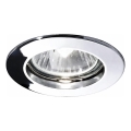 Ideal Lux - Встраиваемый потолочный светильник JAZZ 1xGU10/50W/230V диам. 7,7 см полированный хром