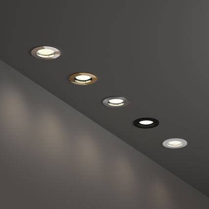 Ideal Lux - Встраиваемый потолочный светильник JAZZ 1xGU10/50W/230V диам. 7,7 см полированный хром