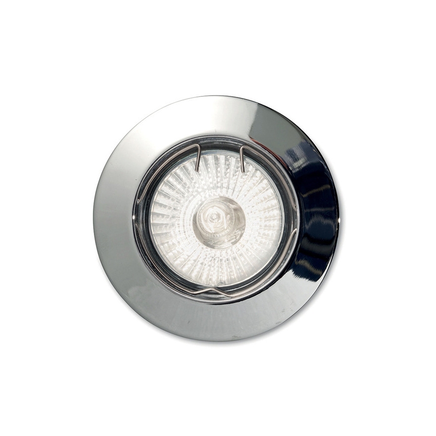 Ideal Lux - Встраиваемый потолочный светильник JAZZ 1xGU10/50W/230V диам. 7,7 см полированный хром