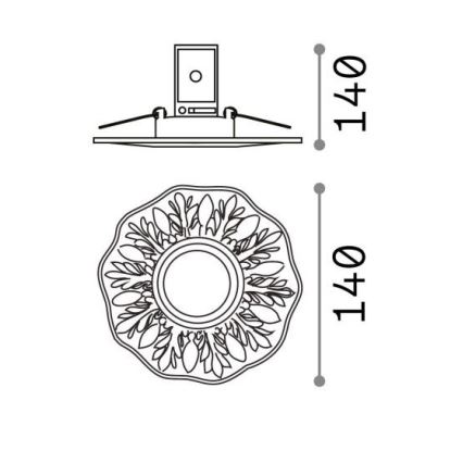 Ideal Lux - Встраиваемый потолочный светильник POLKA 1xGU10/50W/230V белый