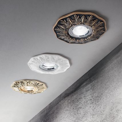 Ideal Lux - встраиваемый потолочный светильник POLKA 1xGU10/50W/230V золотой