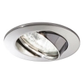 Ideal Lux - Встраиваемый потолочный светильник SWING 1xGU10/28W/230V диаметр 8,2 см глянцевый хром