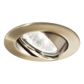 Ideal Lux - Встраиваемый потолочный светильник SWING 1xGU10/28W/230V, диаметр 8,2 см, латунь