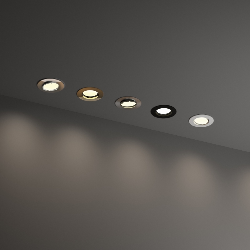 Ideal Lux - Встраиваемый потолочный светильник SWING 1xGU10/28W/230V, Ø 8,2 см, матовый хром