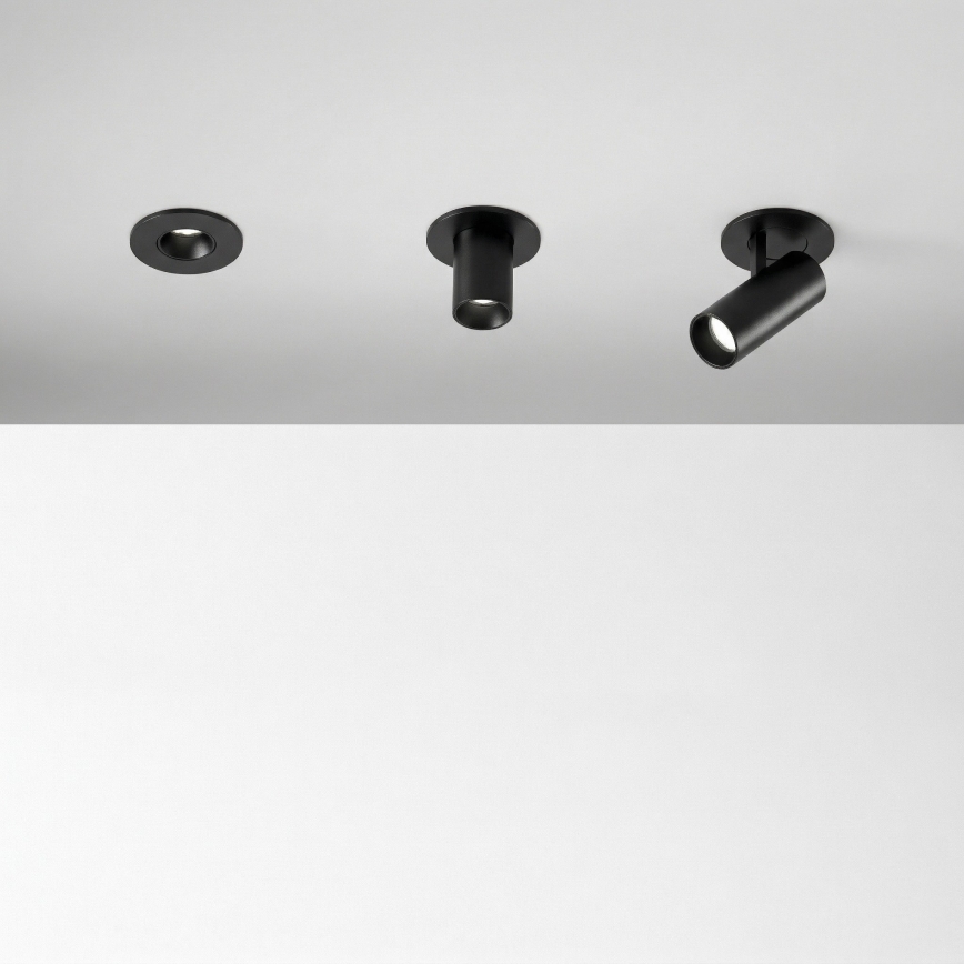 Ideal Lux - встраиваемый потолочный точечный светильник NOVA LED, 6 Вт, 230 В, 3000 К, CRI 90, диаметр 6,8 см, черный
