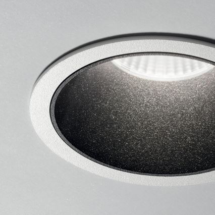 Ideal Lux - LED встраиваемый светильник GAME TRIM, 11 Вт, 230 В, 3000K, CRI 90, Ø 8,5 см, IP40, черный/белый