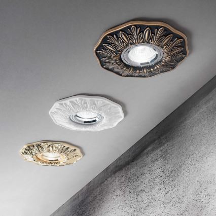 Ideal Lux - Встраиваемый светильник POLKA 1xGU10/50W/230V бронзовый