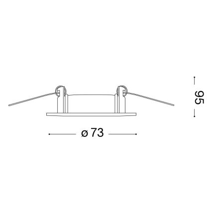 Ideal Lux - Встроенный светильник JAZZ 1xGU10/50W/230V черный