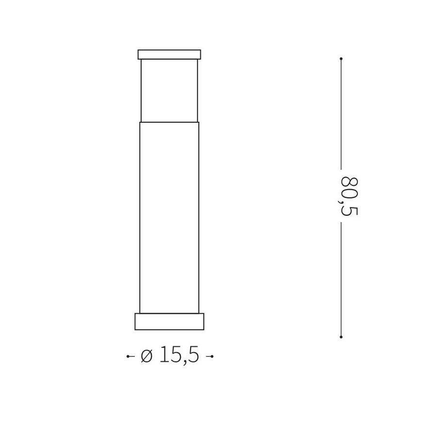 Ideal Lux - Вулична лампа 1xE27/42W/230V 80 cm IP44 антрацит