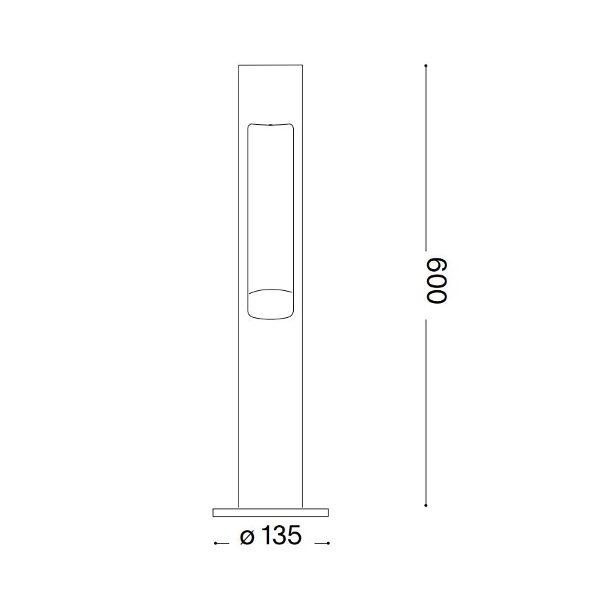 Ideal Lux - Вулична лампа ACQUA 1xG9/15W/230V 60 см IP44 антрацит