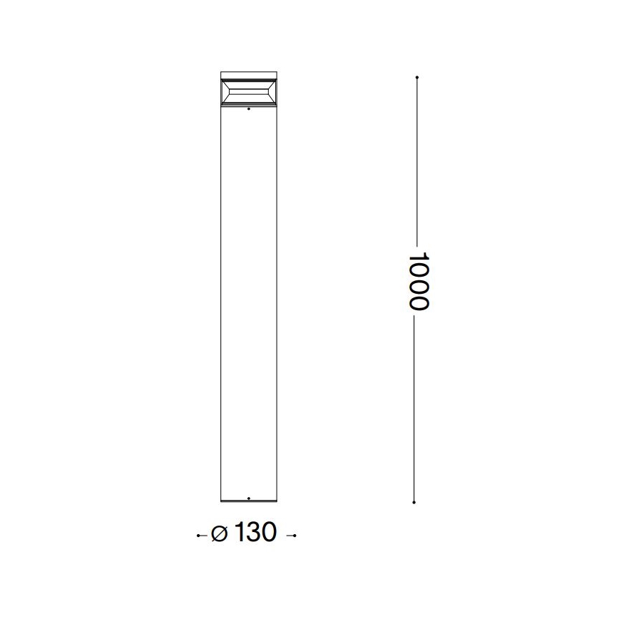 Ideal Lux - Вулична світлодіодна лампа BOEING LED/14W/230V 100 см CRI 90 IP65 чорний