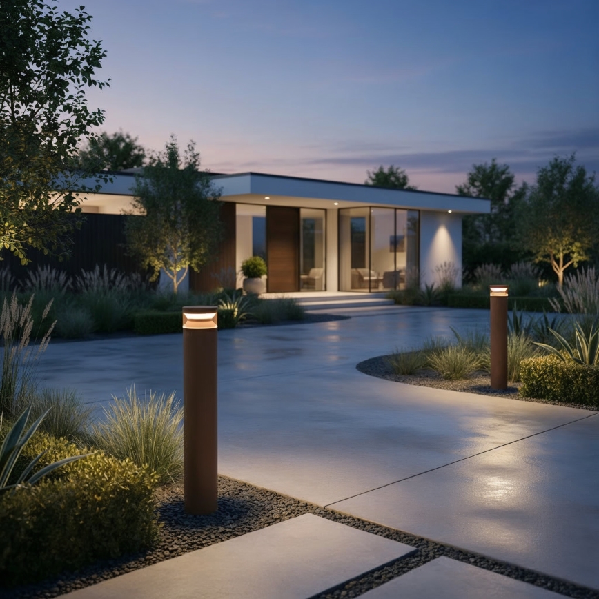 Ideal Lux - Вулична світлодіодна лампа BOEING LED/14W/230V 100 см CRI 90 IP65 коричневий