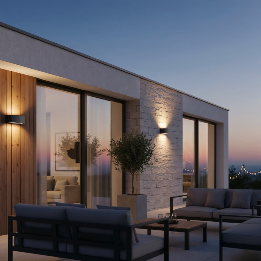 Ideal Lux - Вуличний настінний світильник ANDROMEDA 1xE27/60W/230V IP55 чорний