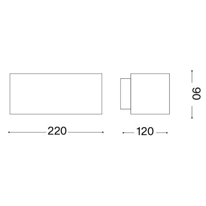 Ideal Lux - Вуличний настінний світильник ANDROMEDA 1xE27/60W/230V IP55 сірий