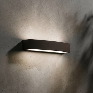 Ideal Lux - Вуличний настінний світильник ANDROMEDA 2xE27/60W/230V IP55 коричневий