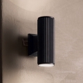 Ideal Lux - Вуличний настінний світильник BASE 2xGU10/28W/230V IP44 чорний