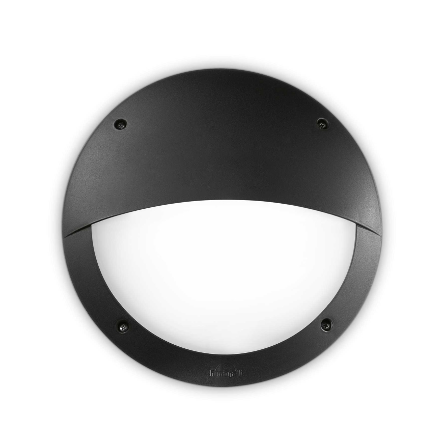 Ideal Lux - Вуличний настінний світильник LUCIA 1xE27/23W/230V IP66 чорний