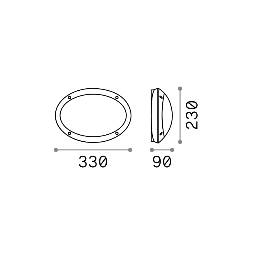 Ideal Lux - Вуличний настінний світильник MADDI 1xE27/23W/230V IP66 чорний