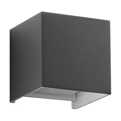 Ideal Lux - Вуличний світлодіодний настінний світильник ATOM LED/12W/230V CRI 90 IP54 антрацит