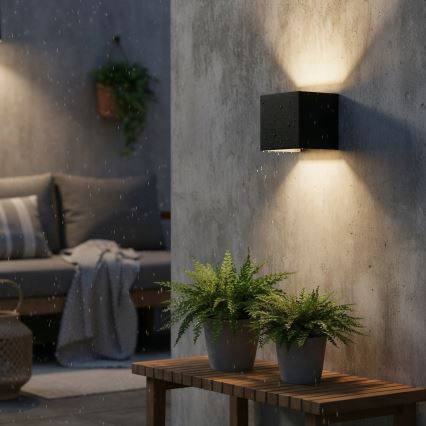 Ideal Lux - Вуличний світлодіодний настінний світильник ATOM LED/12W/230V CRI 90 IP54 чорний