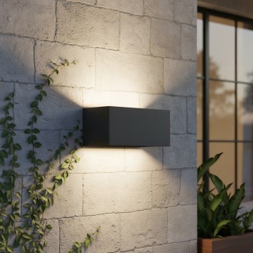 Ideal Lux - Вуличний світлодіодний настінний світильник ATOM LED/25W/230V CRI 90 IP54 антрацит