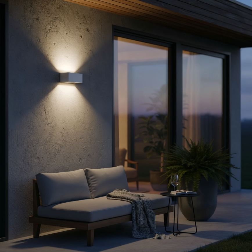 Ideal Lux - Вуличний світлодіодний настінний світильник ATOM LED/25W/230V CRI 90 IP54 білий