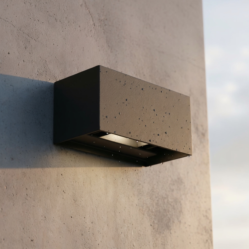 Ideal Lux - Вуличний світлодіодний настінний світильник ATOM LED/25W/230V CRI 90 IP54 чорний