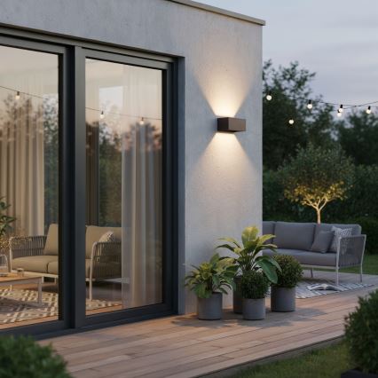 Ideal Lux - Вуличний світлодіодний настінний світильник ATOM LED/25W/230V CRI 90 IP54 коричневий