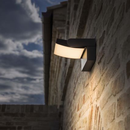 Ideal Lux - Вуличний світлодіодний настінний світильник SWIPE LED/21W/230V CRI 90 IP54 антрацит