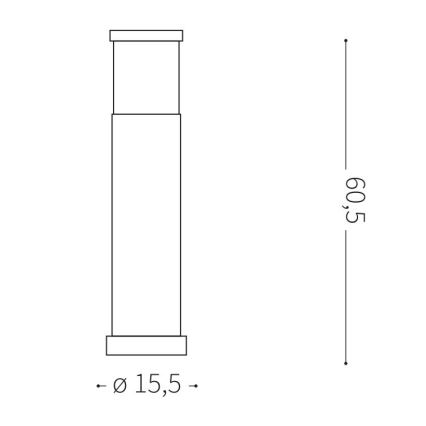 Ideal Lux - Вулична лампа 1xE27/42W/230V 60 cm IP44 антрацит