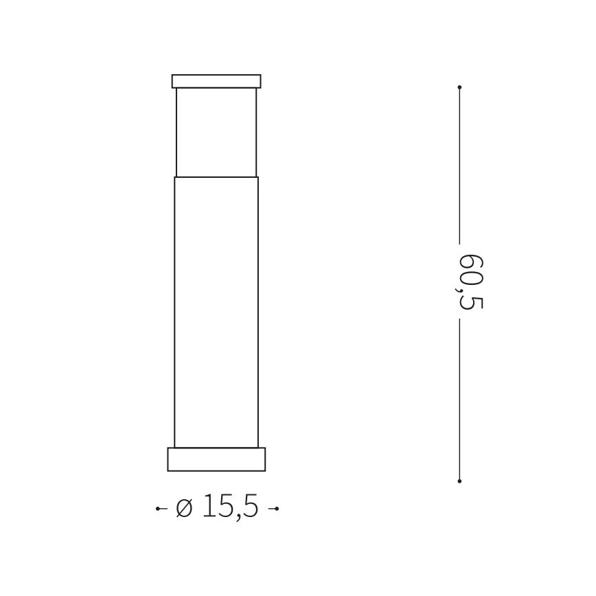 Ideal Lux - Вулична лампа 1xE27/42W/230V 60 cm IP44 антрацит