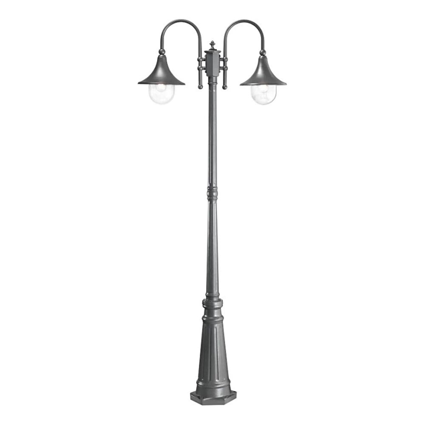 Ideal Lux - Вулична лампа CIMA 2xE27/52W/230V 216 см IP43 антрацит